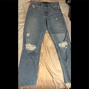 abercrombie & fitch ultra high rise straight jeans